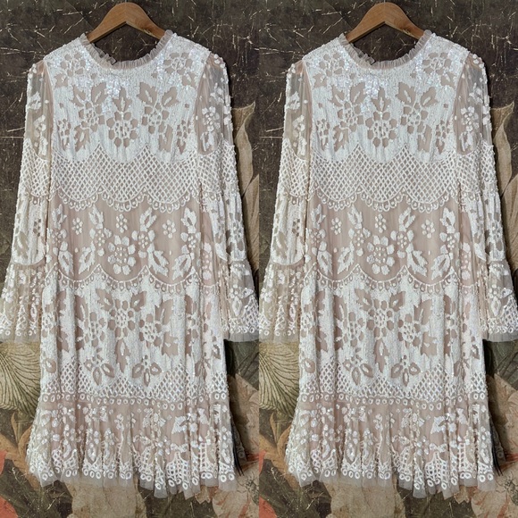 BHLDN x Needle & Thread Snowdrop Mini Dress - Picture 8 of 9